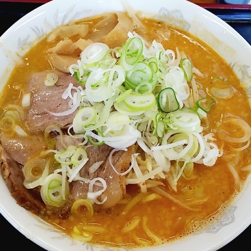 「みそ（大盛り無料）８００円」@北海とんこつらーめん 純輝 神栖店の写真