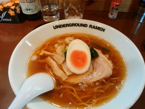 「ラーメン＋ビール」@UNDER GROUND RAMENの写真