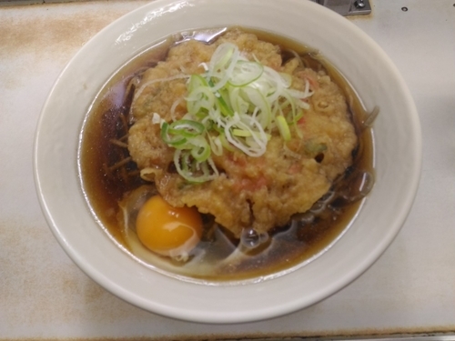 「かき揚げ天玉そば　（510円）」@常盤軒 横須賀線ホーム店の写真