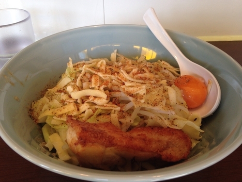 「まぜそば¥800」@自家製麺 鶏八朗の写真