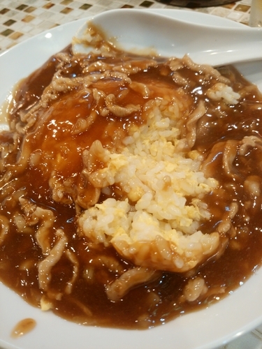 「肉あんかけ炒飯950円」@野田焼売店の写真