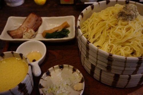 「熟成塩つけそば（大盛り無料）」@焙煎汐蕎麦処 金字塔の写真