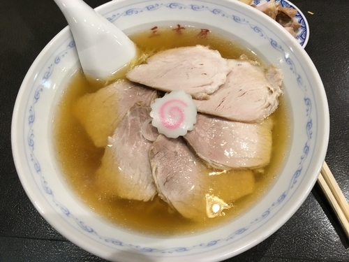 「チャーシューメン＋餃子＋ビール／￥750+500+500」@三吉屋 駅南けやき通り店の写真