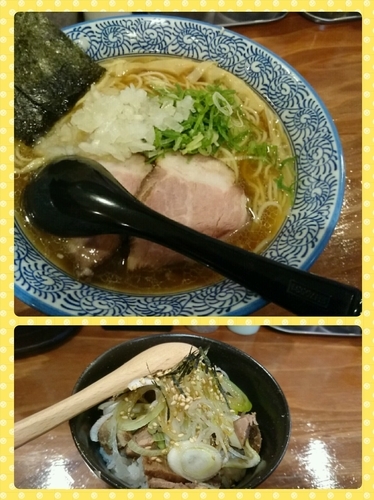 「煮干しそば＋ミニチャシュー丼」@濃厚煮干しそば 麺匠 濱星 関内店の写真