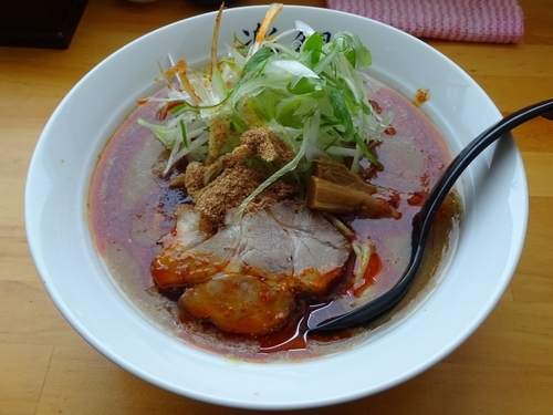 「赤珊瑚（850円）＋ネギ（100円）」@楽観（赤）の写真