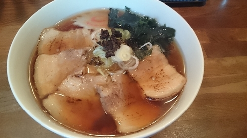 「支那そば醤油・並＋煮豚＋小ライス」@あんかけ焼きそば ちぇん麺の写真