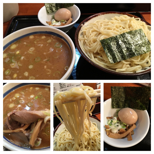 「つけ麺 中盛り 820円 トッピング4種盛り合わせサービス」@東池袋大勝軒 いちばんの写真