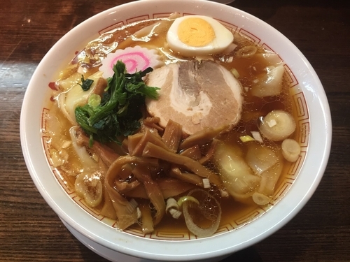 「ワンタンめん(550円)+パリッと餃子(200円)」@中華そば 光来の写真