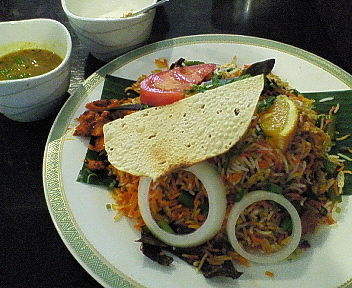 「ビリヤニセット(季節の野菜ビリヤニ) 1235円 ※」@カーンケバブビリヤニの写真