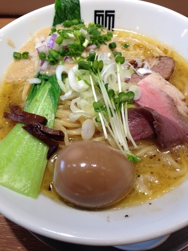 「鶏ホタテそば 玉子 大盛」@竹末東京プレミアムの写真