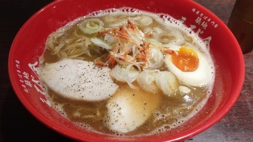 「濃厚白湯海老そば」@海老そば専門店 築地 えび金 立川店の写真