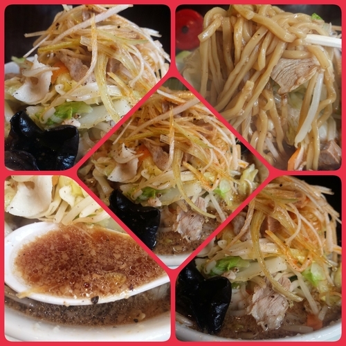 「背脂入りしょうゆたんめん＋ピリ辛白髪ネギ」@麺処 まるよし商店の写真