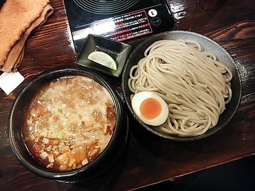 「つけ麺＋つけ麺用短冊切チャーシュー」@中華そば ことぶきやの写真