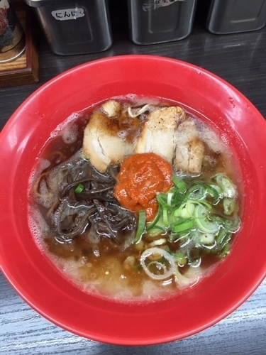 「豚骨赤　580円（クーポン価格450円）」@一心堂の写真