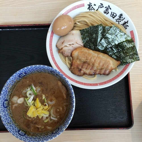 「特製つけそば￥1050」@松戸富田製麺 三井アウトレットパーク木更津店の写真