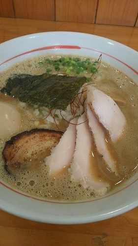 「味玉海老むじゃきそば＋鶏チャーシュー」@麺屋 むじゃきの写真