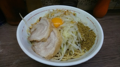 「小汁なし＋アレ」@ラーメン二郎 横浜関内店の写真