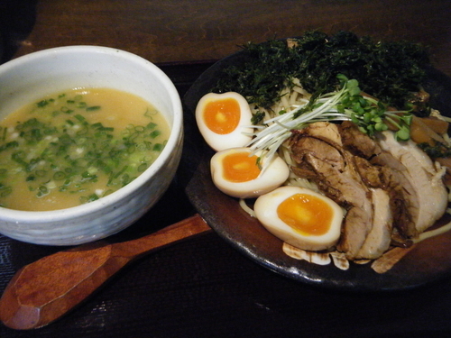 「岩のり塩つけ麺（並）860円+味玉80円」@竹風 那須塩原店の写真