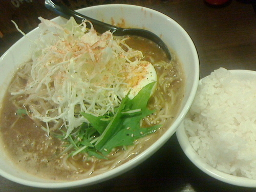 「広尾のカレーらーめん、大盛、半ライス」@広尾のカレーの写真