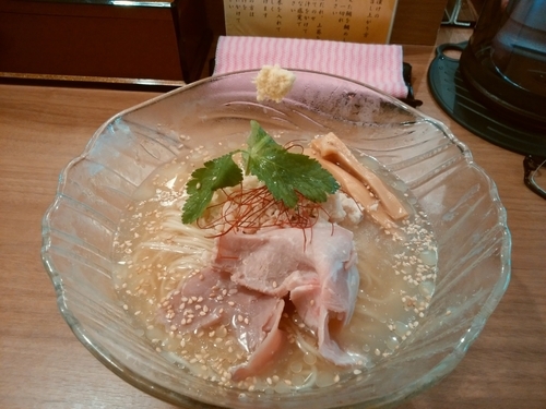 「冷やし鶏そば」@鯛塩そば 灯花 本店の写真