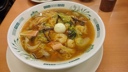 「五目あんかけラーメン(580円)」@日高屋 西葛西北口店の写真
