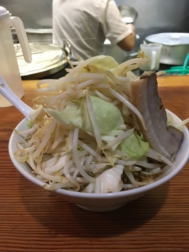 「ラーメン＋野菜増し」@極太濁流ラーメン ら・けいこ 本店の写真