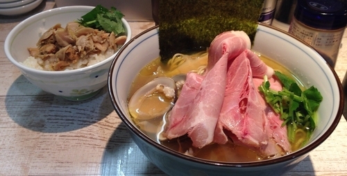 「蛤そば＋蛤丼(850円＋300円)」@中華そば 四つ葉の写真