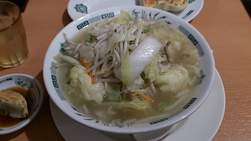 「野菜たっぷりタンメン_500円」@日高屋 赤坂一ツ木通店の写真