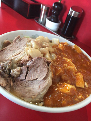 「ヒュージョン+ニク増し¥800+¥150」@蒙麺 火の豚の写真