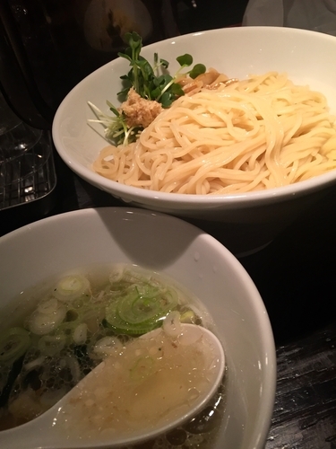 「塩生姜つけ麺・大盛り」@塩生姜らー麺専門店 MANNISHの写真