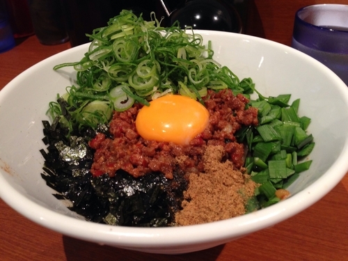 「九条ネギ入り台湾混ぜそば」@麺屋こころ 六角橋店の写真