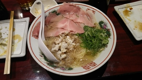 「油かすそば」@麺鶏 宮崎郷土料理どぎゃん 立売堀店の写真