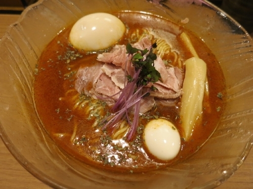 「四川風麻辣冷そば 880円 ＋ 鯛めし小（VIPカード利用）」@鯛塩そば 灯花 本店の写真