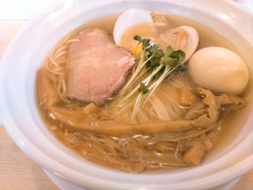 「蛤塩850円+味玉100円」@麺屋壱心の写真