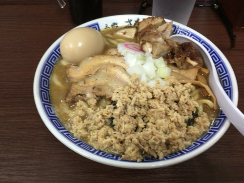 「特製中華そば&肉切り落とし」@つけめん さなだの写真