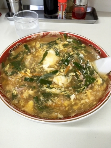 「ニラとじらーめん@700＋大盛@100(細麺のみ)」@菊亭の写真