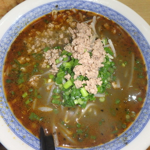 「黒ゴマ担々麺＋半チャン唐揚げセット(1,004円)」@らぁめん市場 麺太鼓の写真