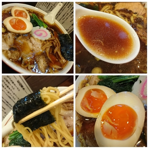 「しょうゆチャーシューメン＋味玉＋半ライス」@オランダ亭の写真