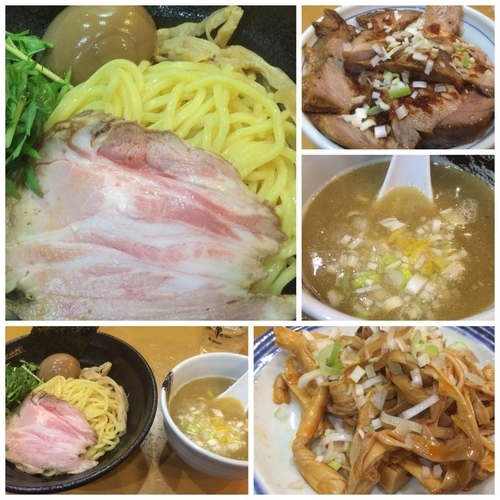 「濃厚つけめん（生姜ver）＋ローストポーク丼＋おつまみetc」@麺屋 扇 SENの写真