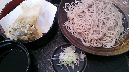 「とり舞茸天もり（冷）」@ゆで太郎 加須上種足店の写真