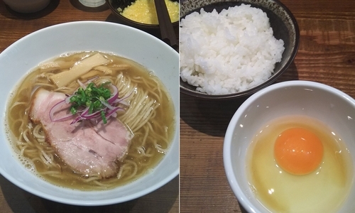 「煮干塩700円+ランチたまごかけご飯200円」@町田汁場 しおらーめん 進化の写真