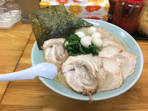 「塩チャーシュー（大）+  ウズラ」@壱寅家 新松戸店の写真