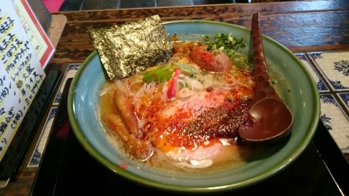 「揚玉入り濃厚豚骨辛味噌ラーメン」@堀切とんこつ麺屋 神髄の写真
