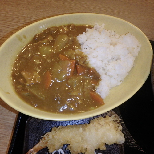 「カレーセット(500円)(冷たいそば)」@ゆで太郎 筑紫野塔原店の写真