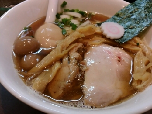 「【限定】中温抽出にぼしそば850円」@おおぜき中華そば店の写真