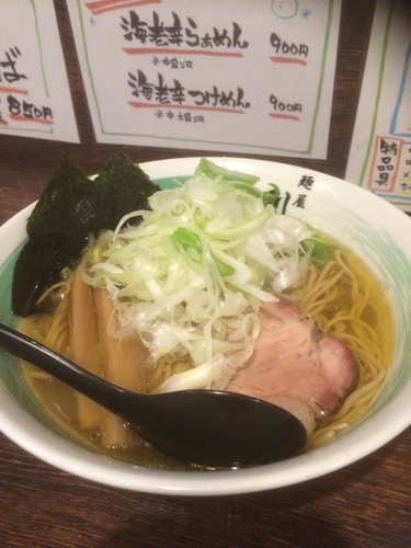 「[GW限定第一弾]軟白ネギの塩らぁめん選べる2種類の麺」@自家製麺 麺屋 利八の写真