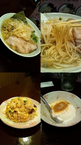 「『あさりら～めん 塩+半チャーハン(￥700+200)』」@らーめん いっ歩の写真