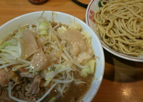 「[限定]レモンつけ麺　ニンニクアブラ　880円」@ラーメン二郎 八王子野猿街道店2の写真