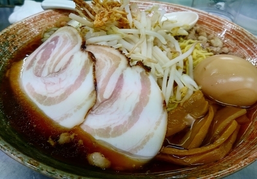 「味たま覆面、大盛り」@覆麺 智の写真