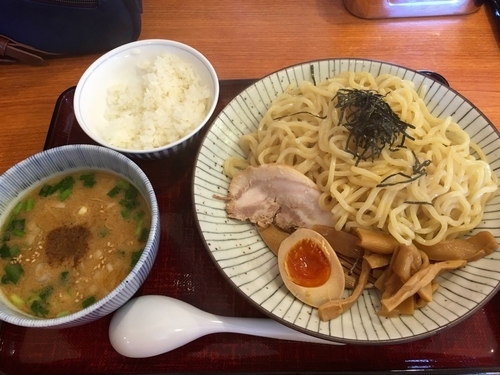 「味噌つけ麺 並200g 温盛 ¥702 + ライス無料」@らーめん屋 あじとら 所沢店の写真